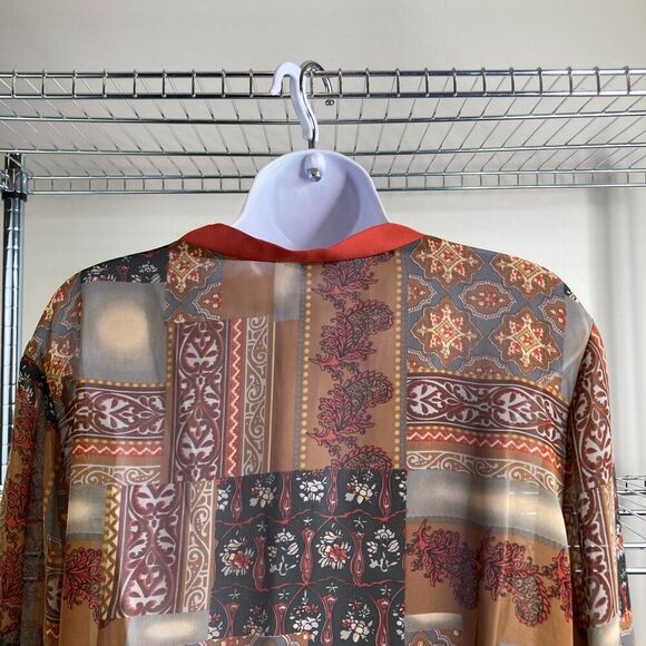 Vintage Jessica Ash Women’s Patchwork‎ Tunic Top Art To Wear Size XL Lagenlook - Picture 4 of 9